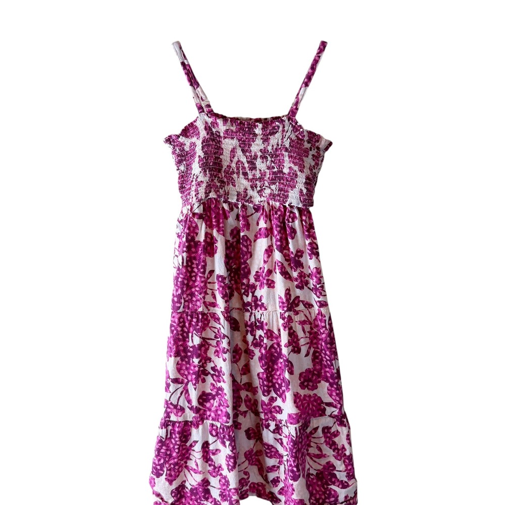 Old Navy Girls Smocked Floral Dress Summer Casual Purple‎ White Size M
8
